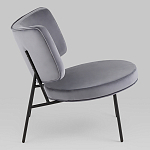 Мини-кресло District Lounge велюр серый варинант исполнения - 2 | Loft Concept в Волгограде