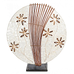 Настольная лампа из перламутра и дерева на подставке Indonesian Shell Flower варинант исполнения - 3 | Loft Concept в Волгограде