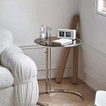 Дизайнерский журнальный стол круглый на стальном каркасе Fahek варинант исполнения - 1 | Loft Concept в Волгограде