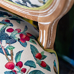 Стул из массива бука бежевый с изображением птиц и цветов Beige Green Chinoiserie Rose Garden Chair варинант исполнения - 4 | Loft Concept в Волгограде