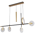 Линейная металлическая геометрическая люстра Geometry Crystal Linear Chandelier варинант исполнения - 1 | Loft Concept в Волгограде