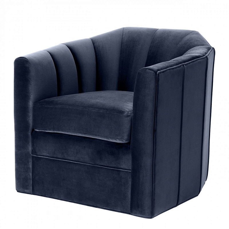 Кресло Eichholtz Chair Delancey Midnight Blue Темно-синий Кресло Eichholtz Chair Delancey Midnight Blue Темно-синий в Волгограде | Loft Concept