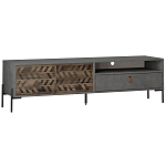 ТВ-тумба с раздвижными дверцами Mallin Metal TV Stand варинант исполнения - 1 | Loft Concept в Волгограде