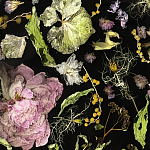 Круглый журнальный столик со столешницей из эпоксидной смолы Epoxy Resin Flowers Coffee Table варинант исполнения - 9 | Loft Concept в Волгограде