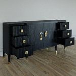 Большой Комод-буфет Elsa Dreams Black с ящиками варинант исполнения - 6 | Loft Concept в Волгограде