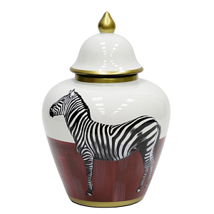 Ваза Zebra Vase white and red
