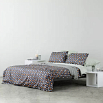 Постельное белье из сатина с принтом треугольники 150х200 см Triangular Dreams варинант исполнения - 6 | Loft Concept в Волгограде