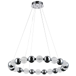 Светодиодная кольцевая люстра Crystal Globule Chrome Chandelier варинант исполнения - 4 | Loft Concept в Волгограде
