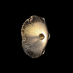 Бра в форме прозрачного стеклянного цветка с рельефной текстурой Textured Glass варинант исполнения - 8 | Loft Concept в Волгограде