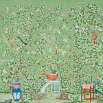 Обои ручная роспись Belvoir Pistachio варинант исполнения - 1 | Loft Concept в Волгограде