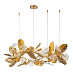 Люстра на ветвистом каркасе с листьями Golden Wreath варинант исполнения - 1 | Loft Concept в Волгограде