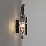 Бра с волнообразным стеклянным плафоном и вставкой из мрамора Liquid Stone варинант исполнения - 12 | Loft Concept в Волгограде