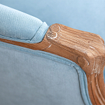 Кресло Ava Classical Armchair light blue velour варинант исполнения - 5 | Loft Concept в Волгограде