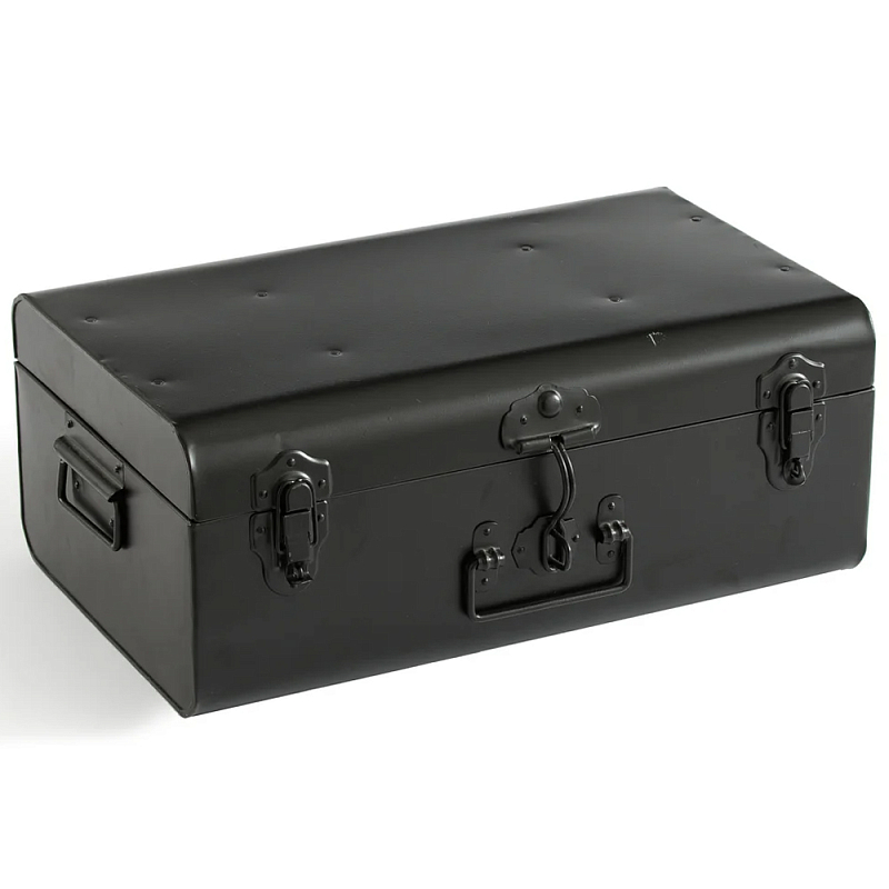Металлический сундук Metal Chest Black Черный Металлический сундук Metal Chest Black Черный в Волгограде | Loft Concept
