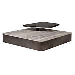 Столик журнальный квадратный  с полкой Sculptural Marble Accent с мрамором  варинант исполнения - 2 | Loft Concept в Волгограде