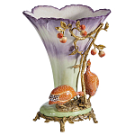 Ваза с цесарками из фарфора с бронзовыми элементами Garden of Eden варинант исполнения - 3 | Loft Concept в Волгограде