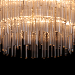 Люстра круглая с прозрачными стеклянными трубками Nembus варинант исполнения - 5 | Loft Concept в Волгограде