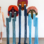 Вязаный Арт-Объект на стену из трех элементов Triptych варинант исполнения - 2 | Loft Concept в Волгограде