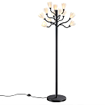 Торшер с плафонами из белых фарфоровых цветов на изогнутых ветвях Floralis варинант исполнения - 3 | Loft Concept в Волгограде