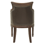 Кресло кожаное на 4-х деревянных ножках из массива березы Ethan Armchair brown варинант исполнения - 2 | Loft Concept в Волгограде