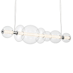 Подвесной светильник линейный с прозрачными стеклянными шарами разного диаметра Eurofase варинант исполнения - 1 | Loft Concept в Волгограде