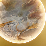 Бра в форме диска цвета латунь Brass Borders варинант исполнения - 2 | Loft Concept в Волгограде