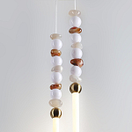 Бра с 2-мя вертикальными акриловыми светодиодными трубками и декоративными шариками PEARLS Suspension варинант исполнения - 3 | Loft Concept в Волгограде