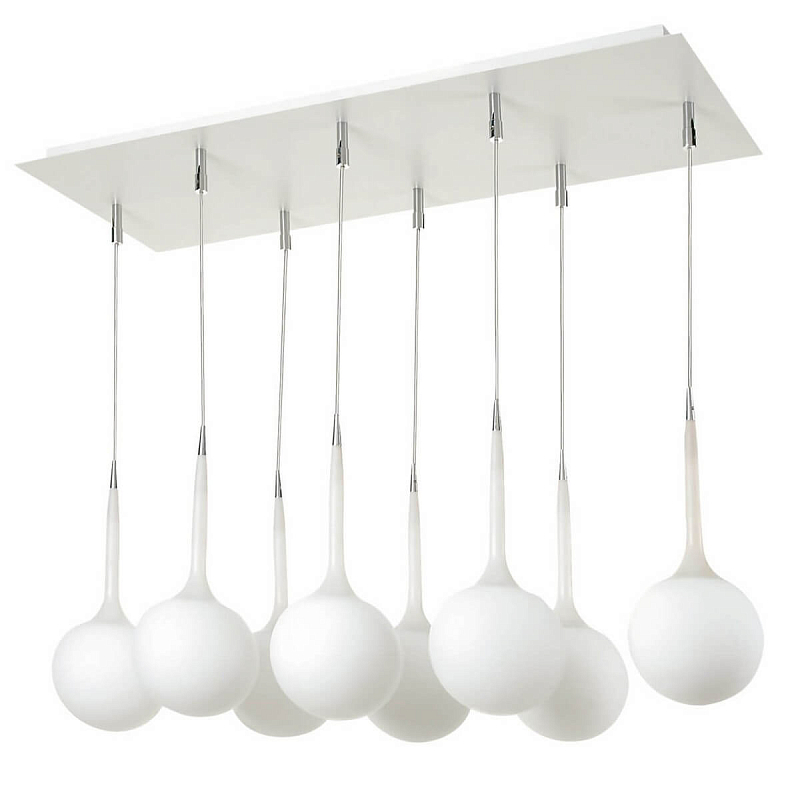 Люстра Faliero Ball 8 Light Хром Белый Люстра Faliero Ball 8 Light Хром Белый в Волгограде | Loft Concept