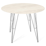 Стол обеденный с круглой столешницей из керамики на четырех ножках Sand Ceramics варинант исполнения - 1 | Loft Concept в Волгограде