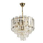 Люстра многоярусная с овальными прозрачными подвесками 36 см Harmonica варинант исполнения - 2 | Loft Concept в Волгограде