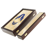 Нарды настольные из натурального камня лазурит и долерит Backgammon from Stone варинант исполнения - 15 | Loft Concept в Волгограде