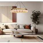 Люстра круглая с сферическими плафонами из натурального камня Phased Spheres варинант исполнения - 4 | Loft Concept в Волгограде