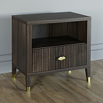 Прикроватная тумбочка с полкой Elsa Dreams Walnut  варинант исполнения - 1 | Loft Concept в Волгограде