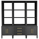 Модульный стеллаж Primo из трех составных элементов Черный дуб варинант исполнения - 1 | Loft Concept в Волгограде