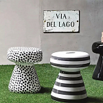 Дизайнерский журнальный стол белый в чёрный горох Gefan варинант исполнения - 2 | Loft Concept в Волгограде