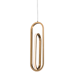 Подвесной светильник золотого цвета с двумя вытянутыми овальными рамками в форме скрепки Eurofase варинант исполнения - 1 | Loft Concept в Волгограде