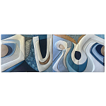 Арт-объект ручной работы Blue Abstraction из 4-х панелей варинант исполнения - 5 | Loft Concept в Волгограде