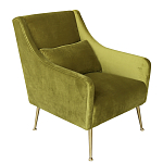 Кресло велюровое оливковое с подушкой Relaxation Soft варинант исполнения - 1 | Loft Concept в Волгограде