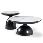 Столик журнальный круглый на черном металлическом основании Сharacter варинант исполнения - 3 | Loft Concept в Волгограде