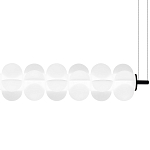 Светодиодный подвесной светильник линейный с белым воздушным плафоном Glowing Cloud варинант исполнения - 4 | Loft Concept в Волгограде