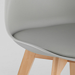 Стул с основой из пластика и мягким сиденьем Arvika Grey варинант исполнения - 6 | Loft Concept в Волгограде