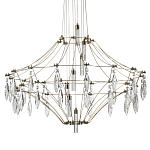 Люстра подвесная из металла с прозрачными подвесками из хрусталя Quasar 93 варинант исполнения - 1 | Loft Concept в Волгограде