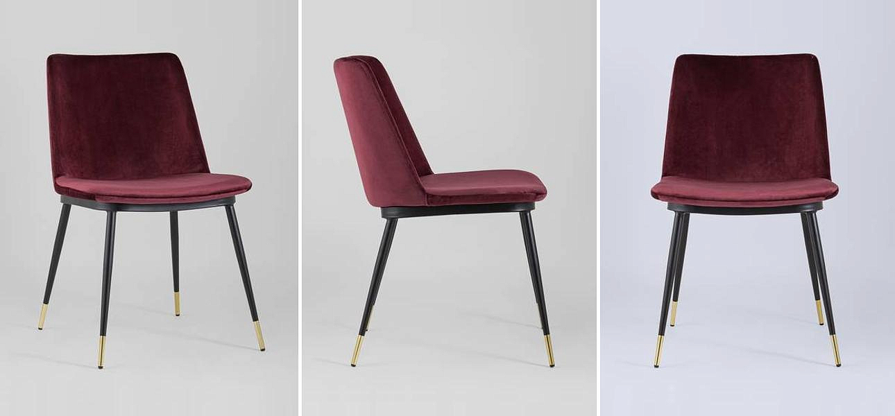 Стул Melissa Chair Вишневый Велюр Стул Melissa Chair Вишневый Велюр - Loft-Concept в Волгограде