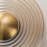 Бра с янтарным стеклянным диском и золотистыми акцентами Savio Glass Disc варинант исполнения - 5 | Loft Concept в Волгограде