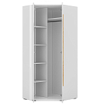 Шкаф угловой с белым глянцевым фасадом Grace of Furniture варинант исполнения - 2 | Loft Concept в Волгограде