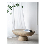 Столик кофейный кремового цвета с овальной столешницей и круглым основанием Cream Dalmen Table варинант исполнения - 10 | Loft Concept в Волгограде