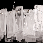 Люстра круглая с подвесными прямоугольными пластинами из стекла Glacier Panels варинант исполнения - 6 | Loft Concept в Волгограде