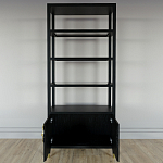 Стеллаж со стеклянными полками Elsa Dreams Black варинант исполнения - 3 | Loft Concept в Волгограде