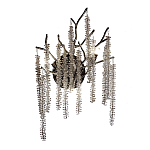 Бра на ветвистым серебрянном каркасе со стеклянными подвесами Raceme варинант исполнения - 1 | Loft Concept в Волгограде