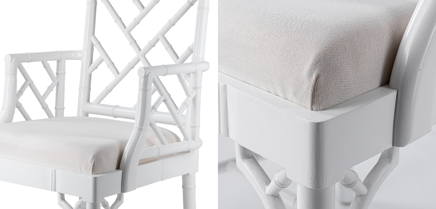 White Chippendale Arm Chair White Chippendale Arm Chair - Loft-Concept в Волгограде